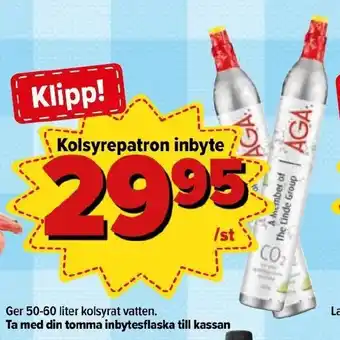 Östenssons Kolsyrepatron inbyte 50-60 liter erbjuda