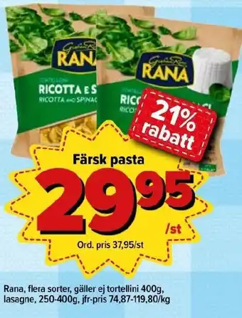 Östenssons Rana Färsk pasta 250-400g erbjuda