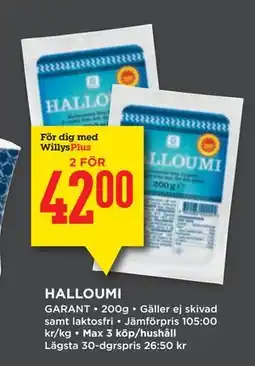 Willys HALLOUMI, Medlemspris erbjuda