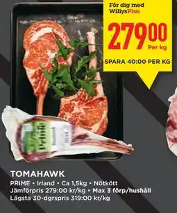 Willys TOMAHAWK, Medlemspris erbjuda