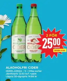 Willys ALKOHOLFRI CIDER erbjuda