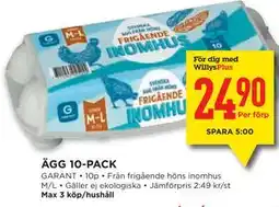 Willys ÄGG 10-PACK, Medlemspris erbjuda