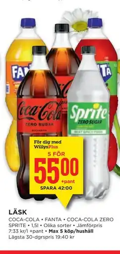Willys LÄSK, Medlemspris erbjuda