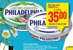 Willys PHILADELPHIA, Medlemspris erbjuda