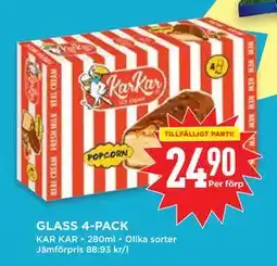 Willys GLASS 4-PACK erbjuda