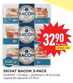 Willys SKIVAT BACON 3-PACK erbjuda