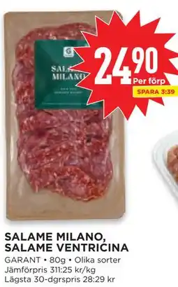 Willys SALAME MILANO, SALAME VENTRICINA erbjuda