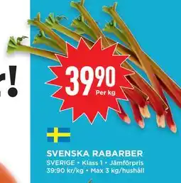 Willys SVENSKA RABARBER erbjuda