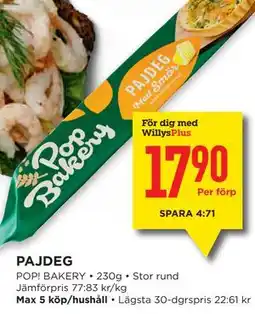 Willys PAJDEG, Medlemspris erbjuda