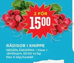Willys Hemma RÄDISOR I KNIPPE erbjuda