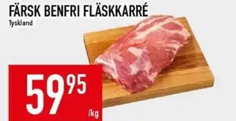 Färsk benfri fläskkarré