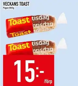Matdax PÅGEN Veckans toast erbjuda