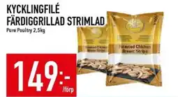 Matdax PURE POULTRY Kycklingfilé färdiggrillad strimlad erbjuda