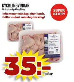 Din Mat LANTKYCKLING Kycklingvingar erbjuda