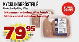 Din Mat LANTKYCKLING Kycklingbröstfilé erbjuda