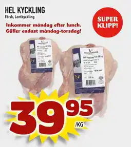 Din Mat Hel kyckling erbjuda