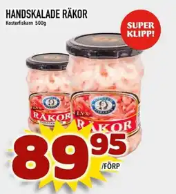 Din Mat KOSTERFISKARN Handskalade räkor erbjuda