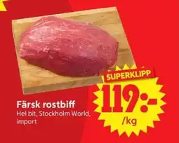 Nya Pulsen Färsk rostbiff erbjuda