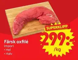 Nya Pulsen Färsk oxfilé erbjuda