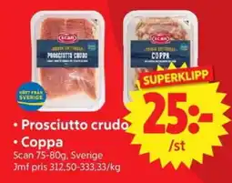 Nya Pulsen Scan Prosciutto crudo • Coppa erbjuda
