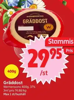 Nya Pulsen Wernerssons Gräddost erbjuda