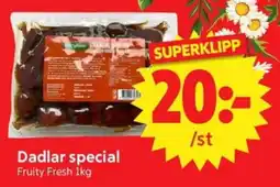 Nya Pulsen Fruity Fresh Dadlar special erbjuda