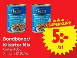 Nya Pulsen Cortas Bondbönor/ Kikärtor Mix erbjuda