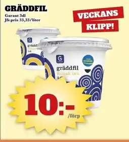 Bonum Matmarknad Garant Gräddfil erbjuda