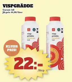 Bonum Matmarknad Garant Vispgrädde erbjuda