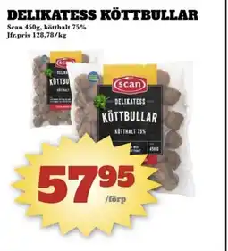 Bonum Matmarknad Scan Delikatess köttbullar erbjuda