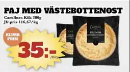Bonum Matmarknad Carolines Kök Paj med västebottenost erbjuda