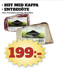 Bonum Matmarknad Biff med kappa • Entrecôte erbjuda