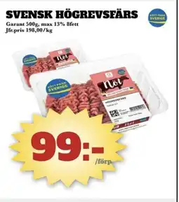 Bonum Matmarknad Garant Svensk högrevsfärs erbjuda