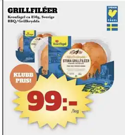 Bonum Matmarknad Kronfågel Grillfiléer erbjuda