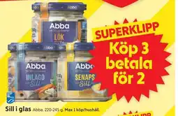 ICA Supermarket Abba Sill i glas erbjuda