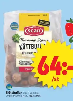 ICA Supermarket Scan Köttbullar erbjuda