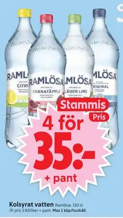 ICA Supermarket Ramlösa Kolsyrat vatten erbjuda
