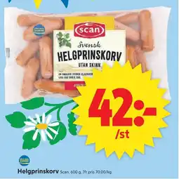 ICA Supermarket Scan Helgprinskorv erbjuda
