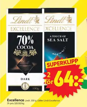 ICA Supermarket Lindt Excellence erbjuda