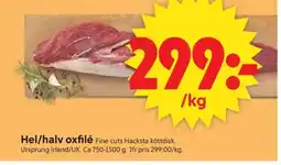 ICA Supermarket Hel/halv oxfilé erbjuda