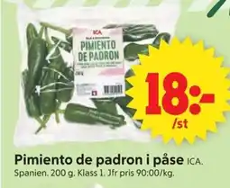 ICA Supermarket ICA Pimiento de padron i påse erbjuda