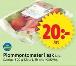 ICA Supermarket ICA Plommontomater i ask erbjuda
