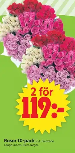 ICA Supermarket Rosor 10-pack erbjuda
