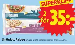ICA Supermarket ICA Smördeg, Pajdeg erbjuda