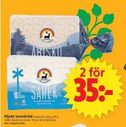 ICA Supermarket Polarbröd Mjukt tunnbröd erbjuda