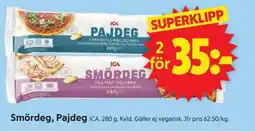 ICA Supermarket ICA Smördeg, Pajdeg erbjuda