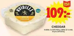 ICA Maxi Kvibille Cheddar erbjuda