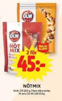 ICA Maxi Olw Nötmix erbjuda