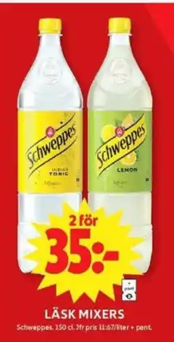 ICA Maxi Schweppes Läsk mixers erbjuda