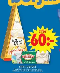 ICA Maxi President Brie-, getost erbjuda